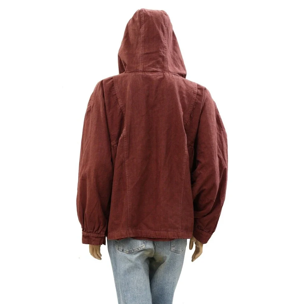Free People Donny Anorak Utility Hoodie Jacket Top Oversized Zip-Up L 287760